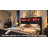 Farmhouse Bed Frame With Bookcase Storage Headboard, Charging Station And LED Lights-461465110-437135281