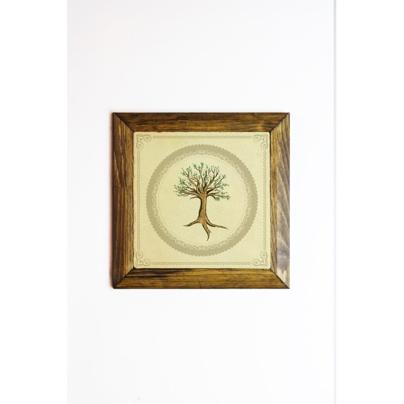 Superbe peinture encadrée décorative, 10,2 po x 10,2 po | Œuvre d'art 100% pierre avec cadre 100% bois (épaisseur: 0,8 pouce) | Impression UV pour des couleurs éclatantes | Parfait pour la décoration intérieure et les cadeaux uniques