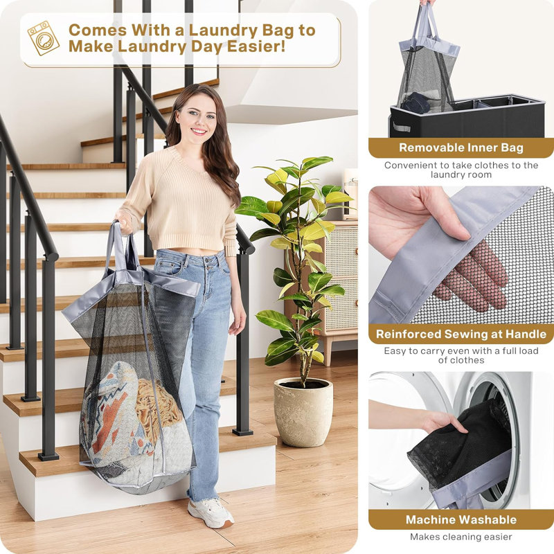 Fabric Laundry Hamper with Handles