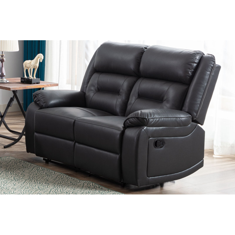 Causeuse inclinable 61 po avec accoudoirs coussinés, Polyester gris