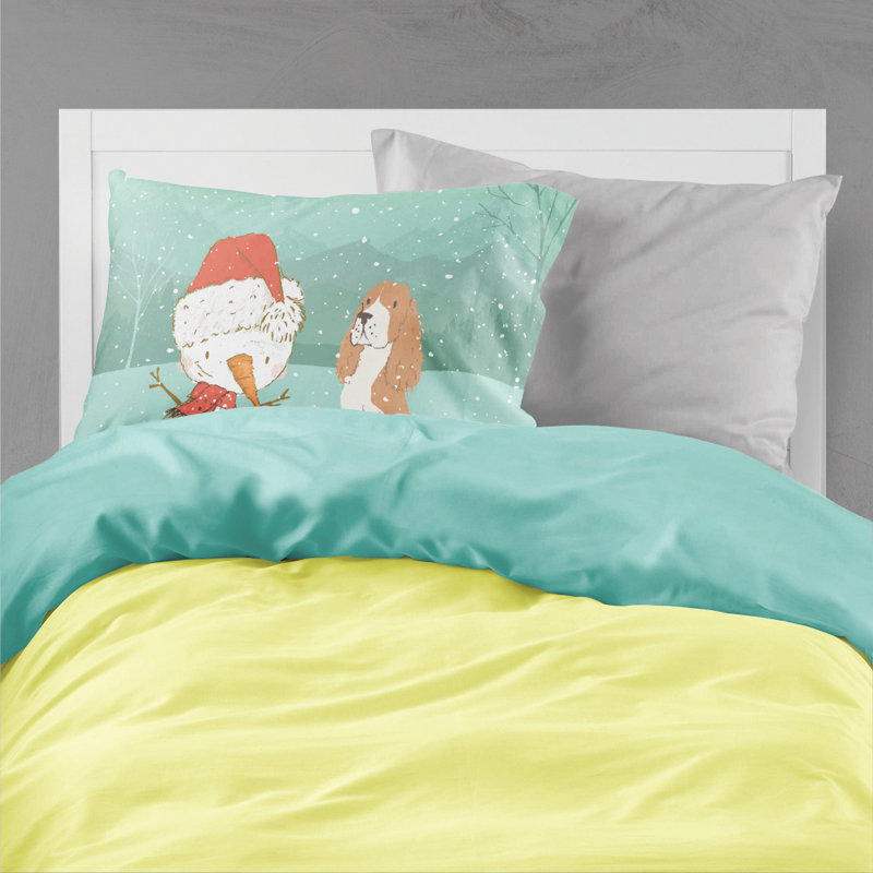 Snowman Christmas Microfiber, Red Spaniel