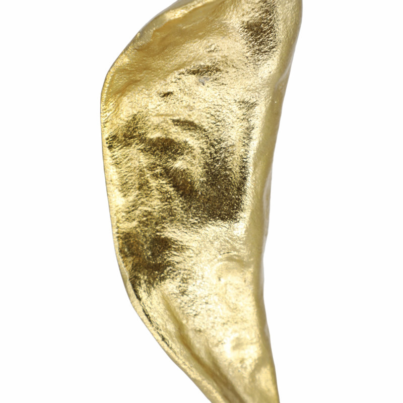 Modern Aluminum and Suar Wood Taper Holder with Abstract Sculptural Form and Mixed Metal Design for Contemporary Decorative Accents