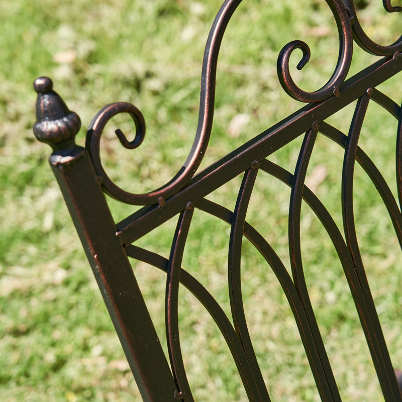 Chaise berçante d'extérieur en métal Dominy, Bronze