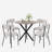5-Piece 31.5 Inch Round Dining Table Sets(Set of 4)-2112045508