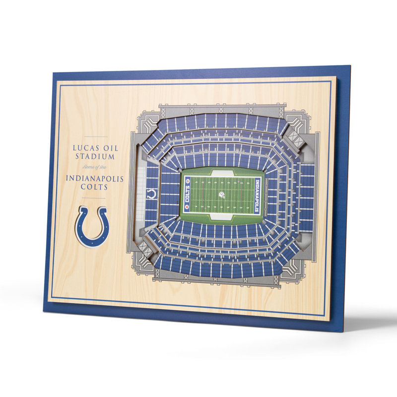 Art mural NFL 5 couches Stadiumview, Colts d'Indianapolis, Bleu sarcelle