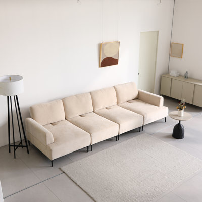 129" Wide Upholstery 4 Seater Sofa