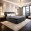 Upholstered Velvet Bed Frame-1902798200-1902798203