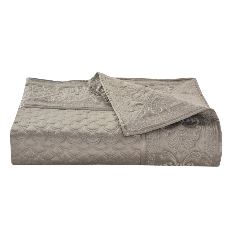 Lyndon Full/Queen Coverlet, Full/Queen Quilt, Taupe