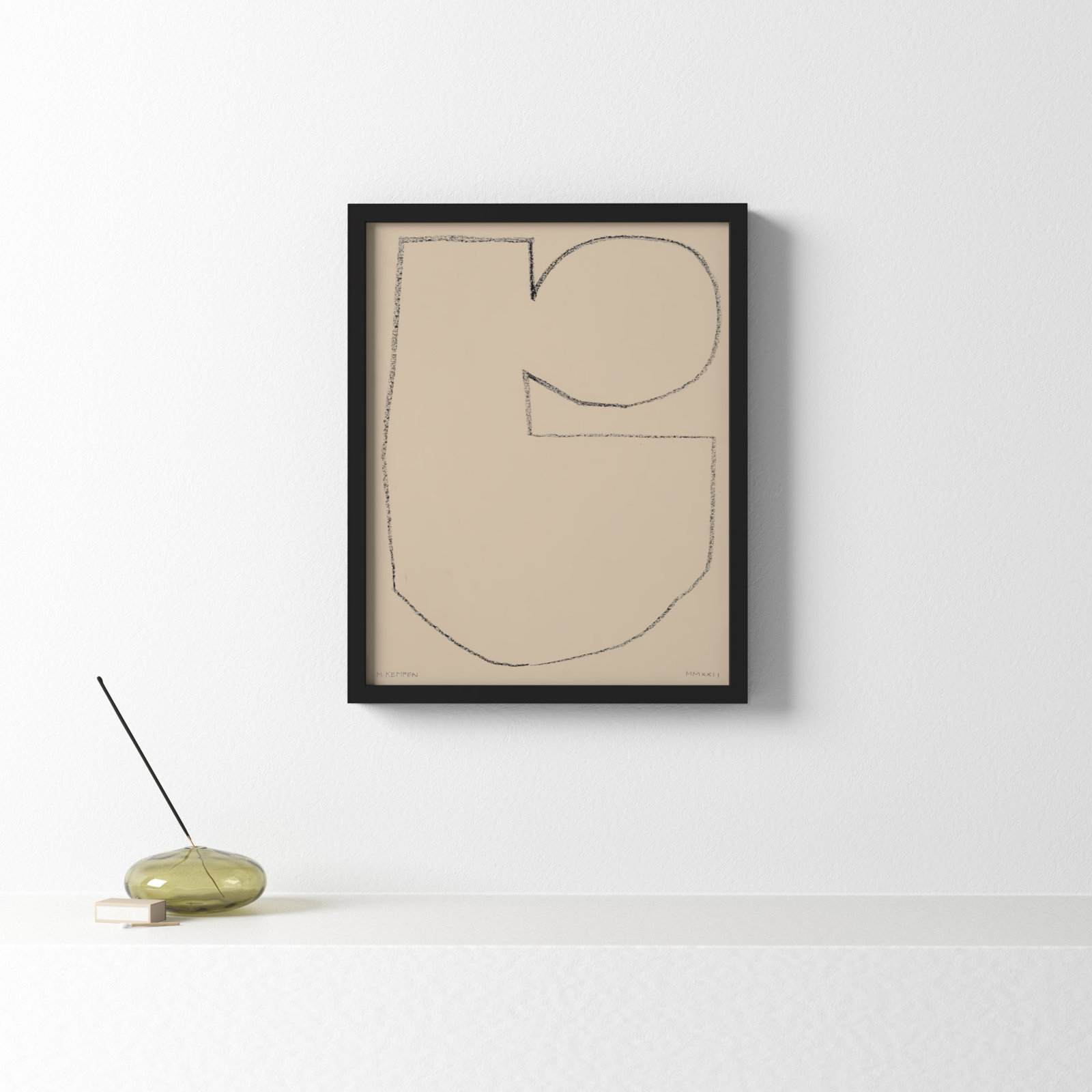 Outlines 5 by Michael Kempen, Black Framed, 16" W x 20" H