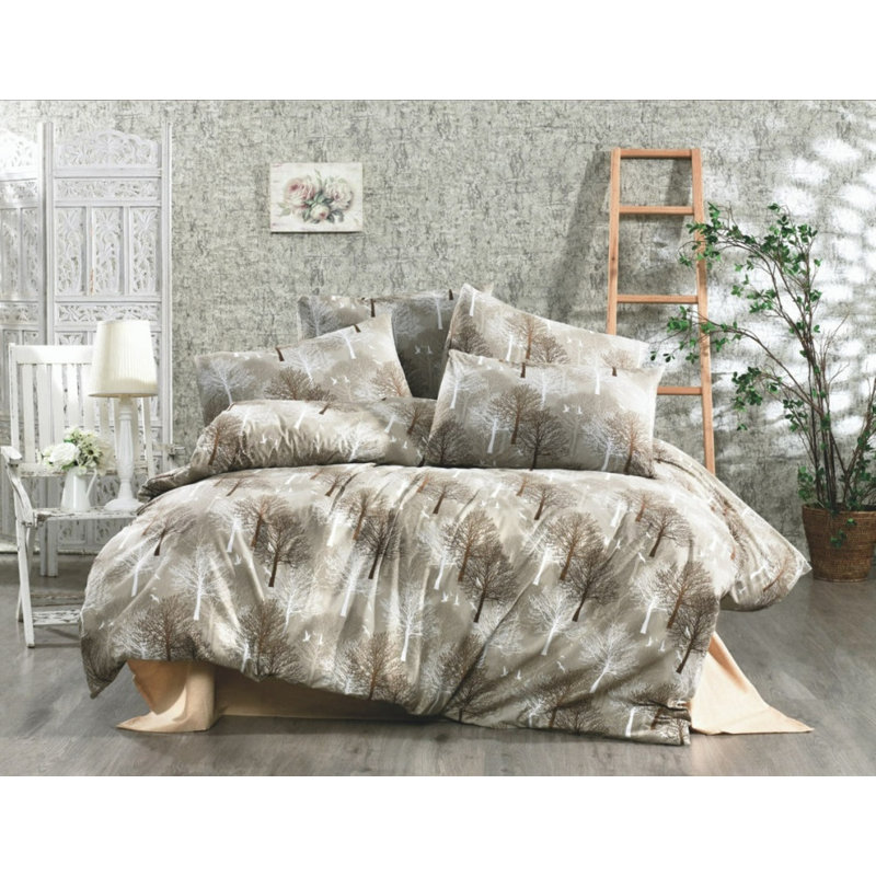 Duvet Cover Set, Beige, 220 x 240 cm - 2 Pillowcases (65 x 65 cm)