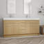 Meuble-lavabo double 72 po avec plateau en résine
