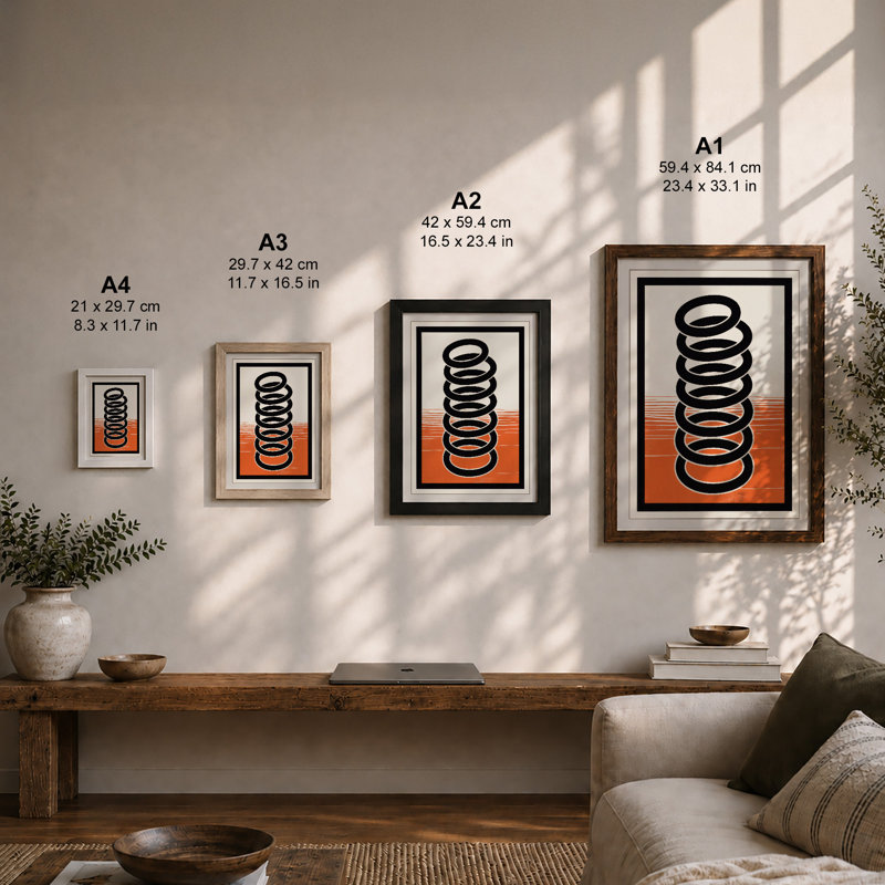 Vertical Spring Industrial - Framed Print, A1 - 84.1 x 59.4 cm, White