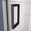 Porte de salle de bain avec cadre en aluminium l 46 "à H 48" x H 74 "
