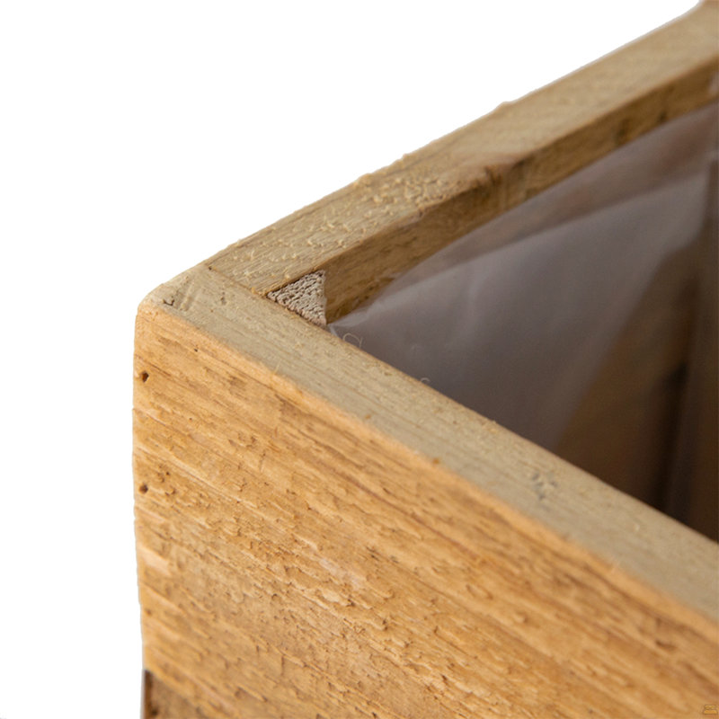 Ensemble de 2 boîtes en bois usagées avec support en fer noir, L: 21,5 x 8,5 x 23,5 po: 19,5 x 6,5 x 16 po