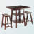 Ilianne High Table with Saddle Seat Counter Stools, Walnut-510153957