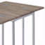 Table d'appoint en chêne patiné et chrome
