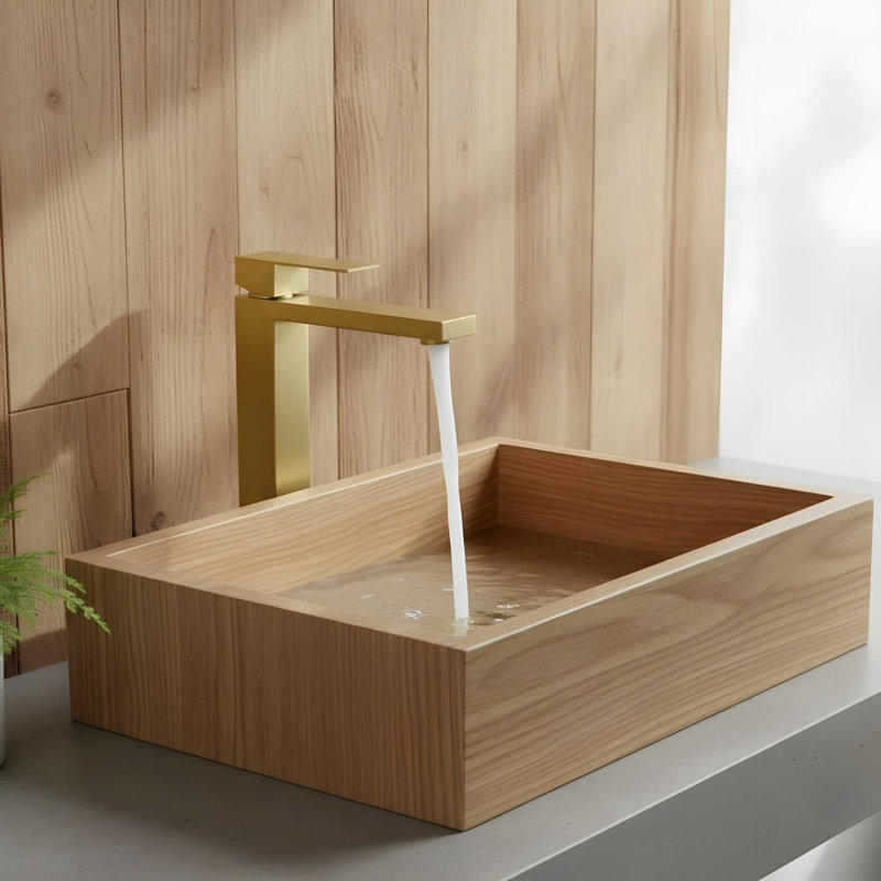 Robinet de lavabo de salle de bain à un trou avec bonde escamotable et trou simple, Or brossé