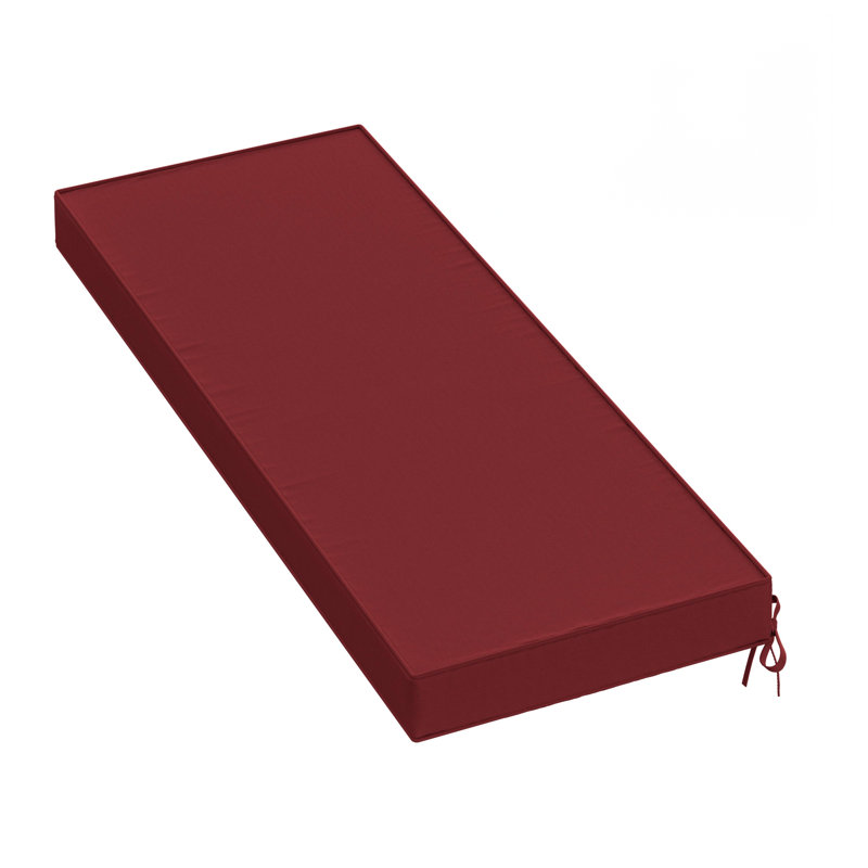 Outdoor Bench Cushion 45 X 18 X 3 Inch Indoor And Outdoor Seat Cushions, 45" W x 18" D, Burgundy