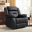 Fauteuil inclinable manuel moderne en cuir respirant avec accoudoirs et dossier rembourrés de 36,6 po de large Ethelwyn (ensemble de 4)