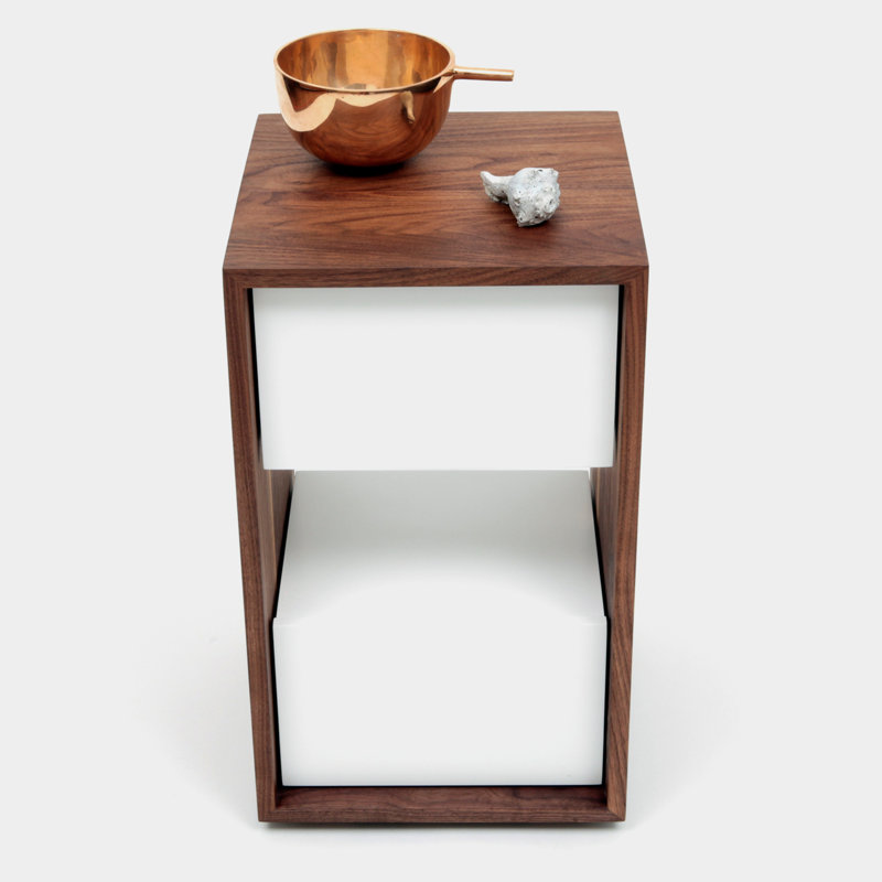 THN 2 - Drawer Solid Wood Nightstand, White