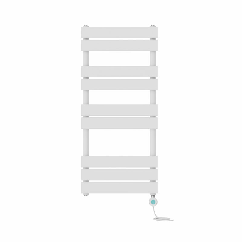 Flat Panel Towel Rail Heated Towel Rails, 100cm H x 45cm W x 6.2cm D, White