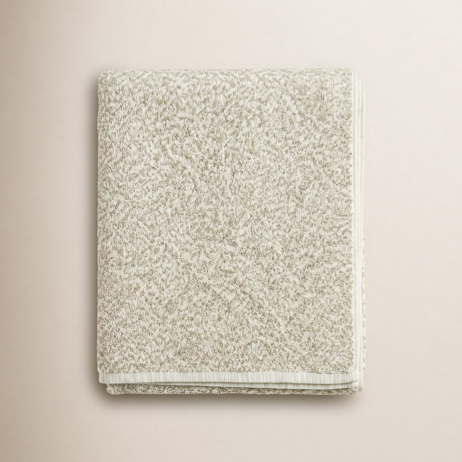 Cotton Terrycloth Towel, Ivory/Flax, Hand Towel - 1 Pack