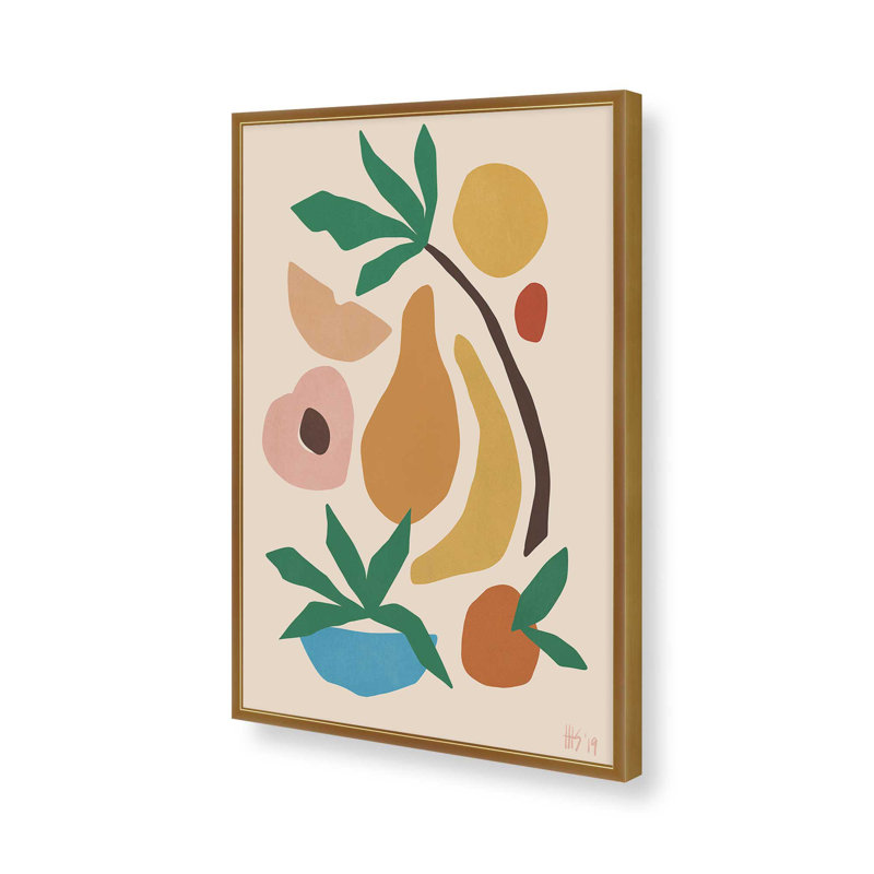 «Fruit Salad I» par Garima Dhawan, reproduction d'art sur toile, H 16 po x l 12 po, Doré