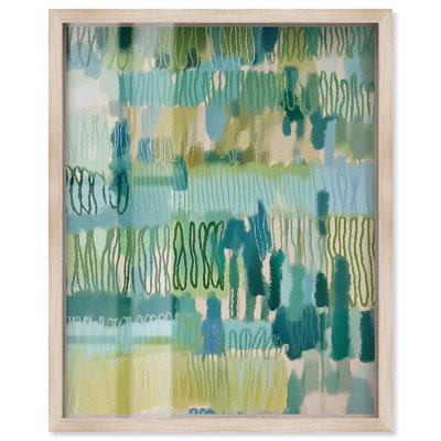«Field of Green Texture II Shadowbox Print Green Decor» par Art Remedy