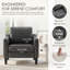 Fauteuil large en similicuir rembourré-230165342