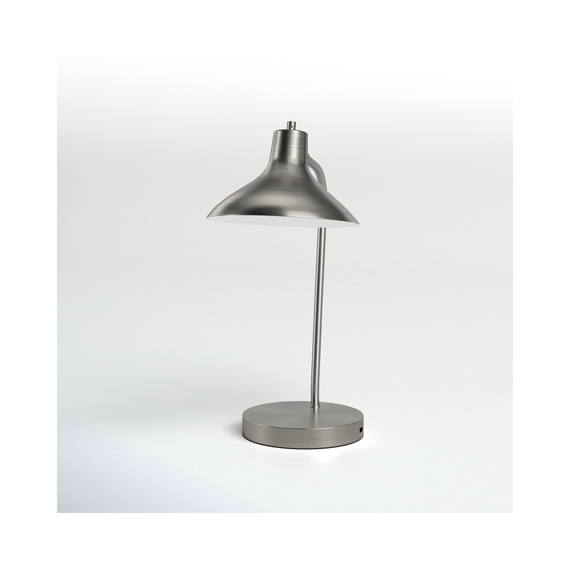 Lassell Adjustable Metal Desk Lamp, Brushed Steel