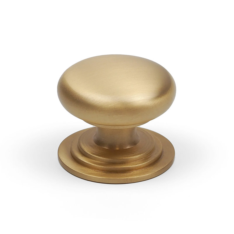 Satin Brass Cup Handle, 38mm Knob