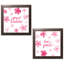 Ensemble d'art textuel 2 pièces "Spread Kindness and Live In Peace Floral" rose et blanc-29120064-29120068