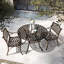 Table bistro ronde en aluminium coulé pour 4 personnes Riaria