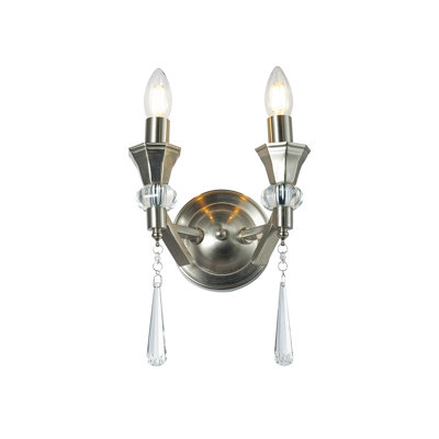 Eddings Steel Candle Wall Light