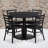 Neelam 36'' Round Laminate Table Set with Round Base and 4 Ladder Back Metal Chairs-24678174-68612012
