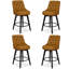 Tabouret de bar et de comptoir pivotant en bois massif Malakeh-100865017-100865018