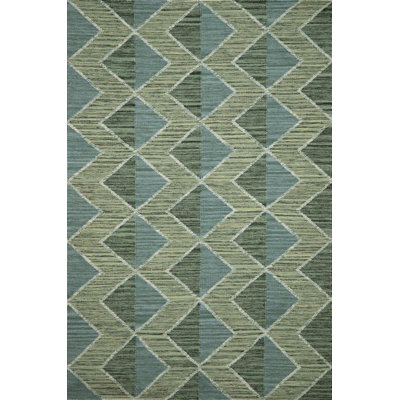 Textures Flatweave Wool Geometric Shapes Area Rug