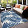 Benavidez Reversible Floral Blue/Ivory Indoor & Outdoor Area Rug