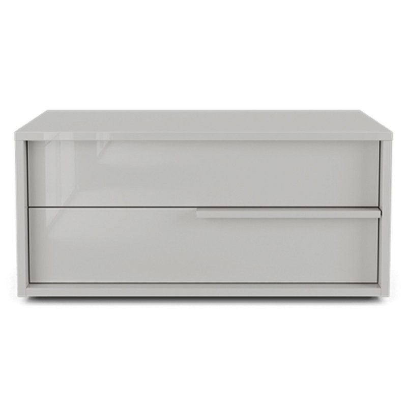 Mckie 30'' W Nightstand, Left, Glossy Chateau Gray