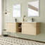 Ensemble de meuble-lavabo double 68 po avec plateau en céramique et portes à fermeture en douceur 68 po-974554756