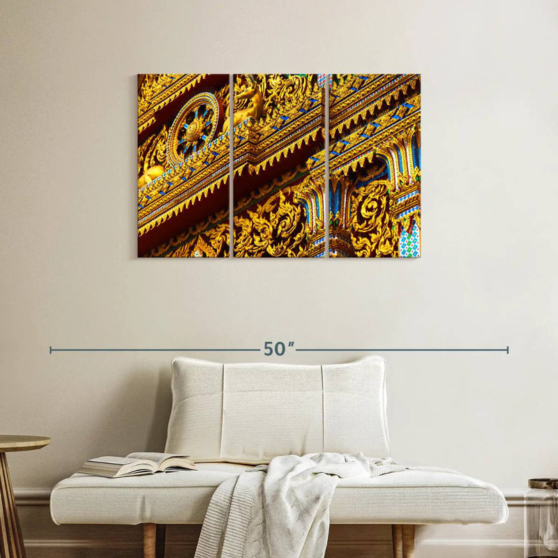 Ornate Thai Temple, 24" H x 38" W