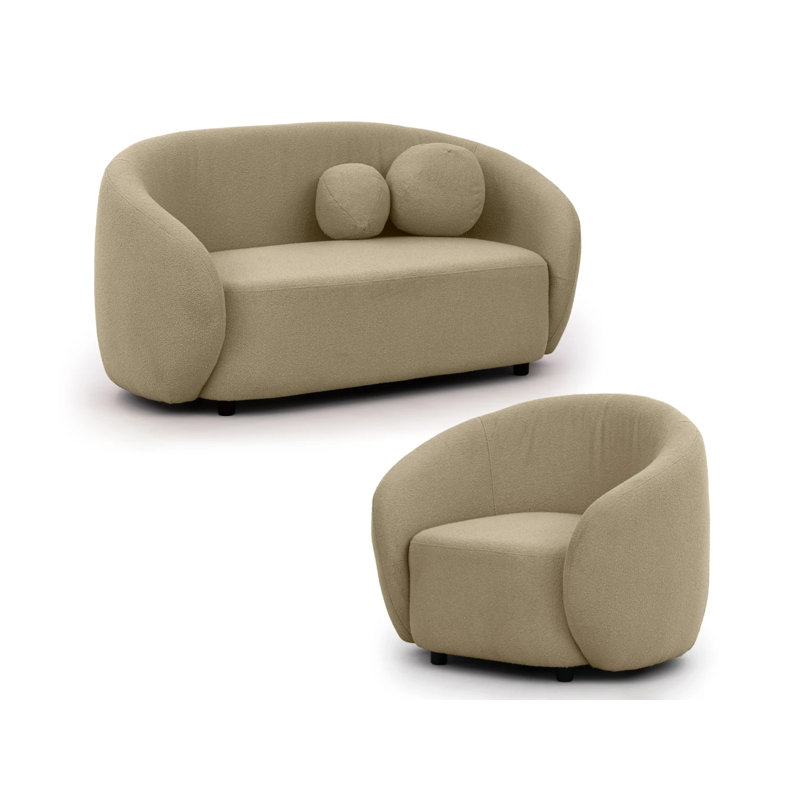 Roundi 2 - Piece Living Room Set, Beige