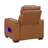 Cyrus Power Recliner w Headrest, Heat Massage, USB Ports, LED, Brown Leather-135407073