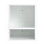 Meuble-lavabo flottant de conception moderne avec lavabo d'art en céramique, dalle de pierre plate blanche et petites tablettes de rangement, porte à fermeture douce, ensemble KD