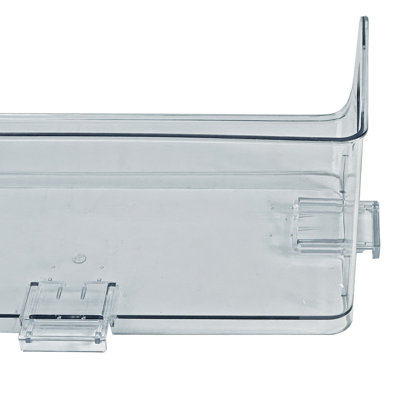 Azar Displays Stackable Narrow Pantry Storage Bin Clear Organizer, 4-pack