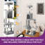 Cat Climbing Tree With Hammock, Scratching Posts, Two Dangling Balls, And Plush Hideaway, Cat Tower For Apartment-416438716