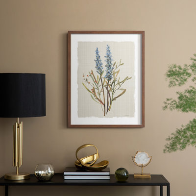 «Honeybloom Botanical II», reproduction encadrée - bois massif
