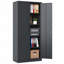 Armoire de rangement en métal 72 po H, armoire verrouillable en acier noir