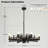 8-Light Dimmable Retro Metal Chandelier-385995377