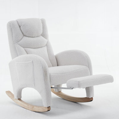 Nursery Rocking Chair With Adjustable Footrest